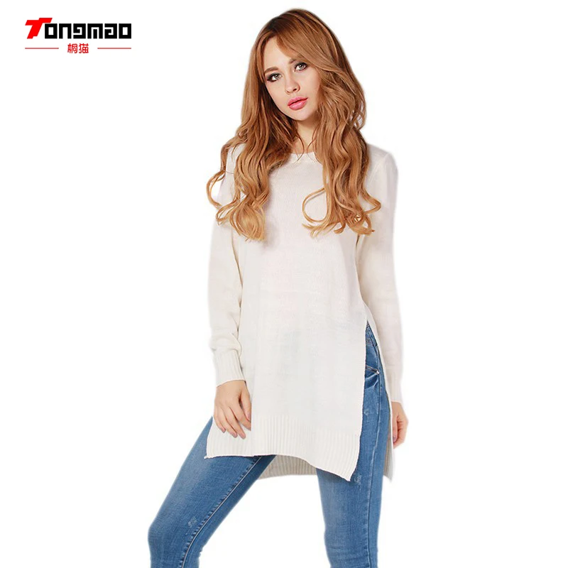 TONGMAO 2019 Autumn Women Dress Long Sleeve O-Neck Side Slit Knitted Pullover Casual Long Solid women Sweater High Quality
TONGMAO 2019 Autumn Women Dress Long Sleeve O-Neck Side Slit Knitted Pullover Casual Long Solid women Sweater High Quality