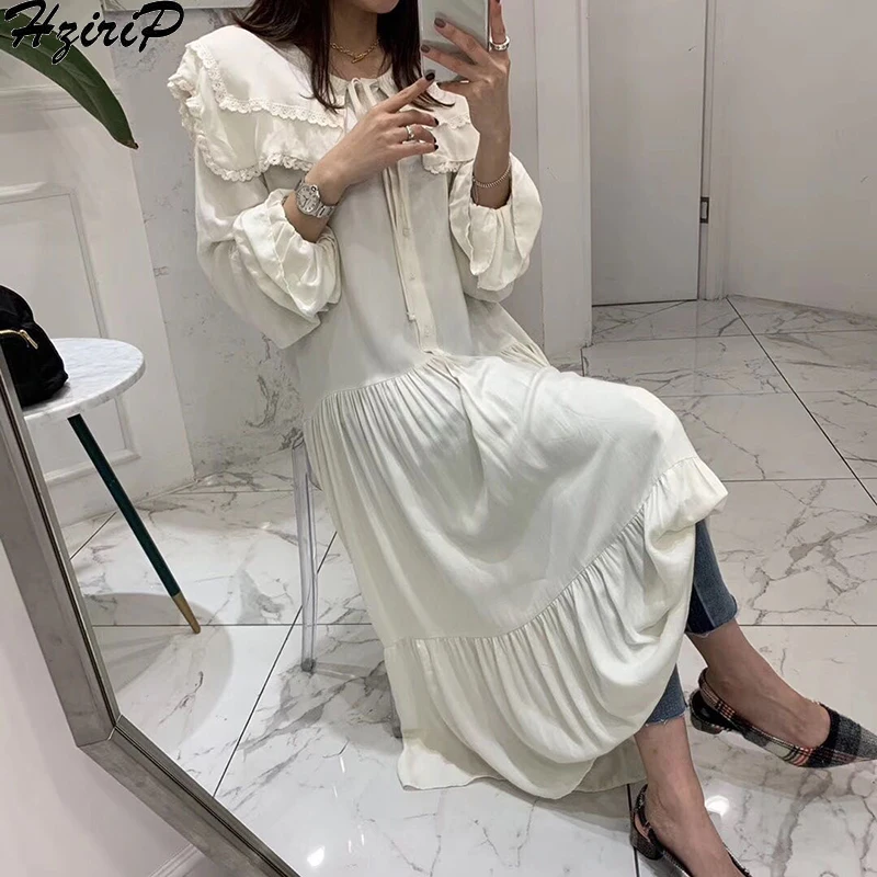 HziriP Korean 2019 Autumn Winter Women Casual Simple Sweet Fresh Loose Solid Long Sleeves Preppy Style Female Dresses Empire
HziriP Korean 2019 Autumn Winter Women Casual Simple Sweet Fresh Loose Solid Long Sleeves Preppy Style Female Dresses Empire