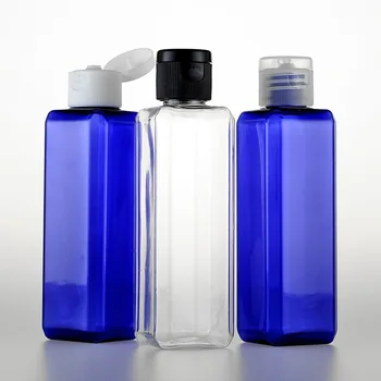 50pcs 100ml empty transparent /blue refillable plastic cosmetic bottle with white transparent black flip top cap
50pcs 100ml empty transparent /blue refillable plastic cosmetic bottle with white transparent black flip top cap