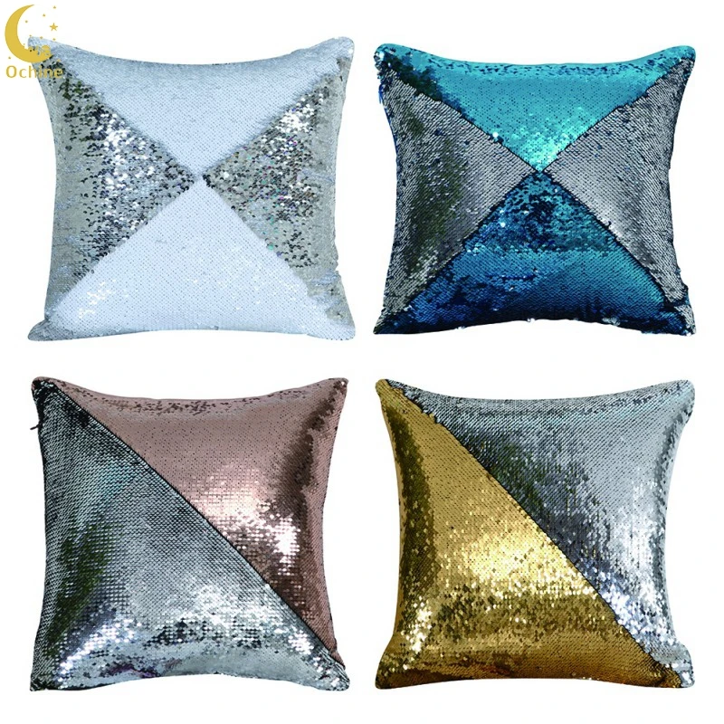 OCHINE 40*40cm Magic Reversible Sequins Mermaid Pillow Cases Cushion Cover Flip Color Change Fabric With Zipper
OCHINE 40*40cm Magic Reversible Sequins Mermaid Pillow Cases Cushion Cover Flip Color Change Fabric With Zipper