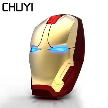 CHUYI Wireless Mouse Avengers 3 Iron Man Design Mause Ergonomic 2.4G 2400DPI Computer PC Mice With Wrist Rest Mouse Pad Kit
CHUYI Wireless Mouse Avengers 3 Iron Man Design Mause Ergonomic 2.4G 2400DPI Computer PC Mice With Wrist Rest Mouse Pad Kit