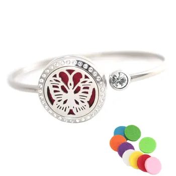10Pcs Butterfly locket Bracelet Bangle Aromatherapy 25mm Magnet Crystal Stainless steel essential oil diffuser locket bracelet
10Pcs Butterfly locket Bracelet Bangle Aromatherapy 25mm Magnet Crystal Stainless steel essential oil diffuser locket bracelet