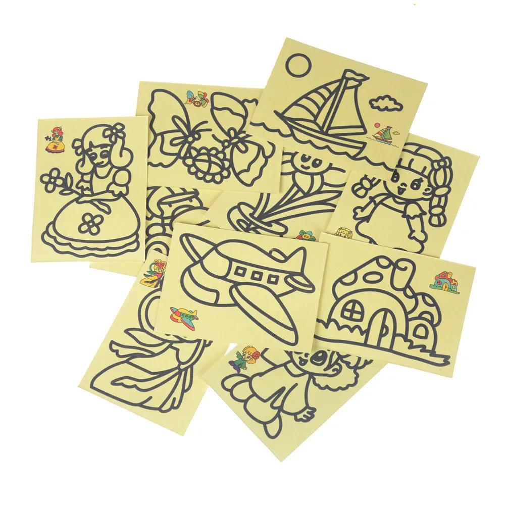 10Pcs/lot Children Handmade Picture Paper Craft Drawing Board Sets BubbleSand Sand Draw Art Kids DIY Sand Painting Toy
10Pcs/lot Children Handmade Picture Paper Craft Drawing Board Sets BubbleSand Sand Draw Art Kids DIY Sand Painting Toy