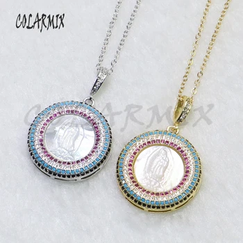 4Pcs Colorful zircon pendant necklace Round pendant Necklace Crystal zircon Flower pedant necklace Fashion jewelry gift 5227
4Pcs Colorful zircon pendant necklace Round pendant Necklace Crystal zircon Flower pedant necklace Fashion jewelry gift 5227