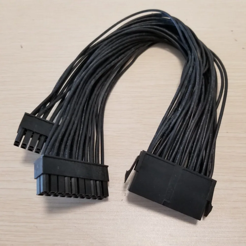 ATX Motherboard Female to Male 20Pin 1 2 Splitter Power Cable 18AWG Black 30cm
ATX Motherboard Female to Male 20Pin 1 2 Splitter Power Cable 18AWG Black 30cm