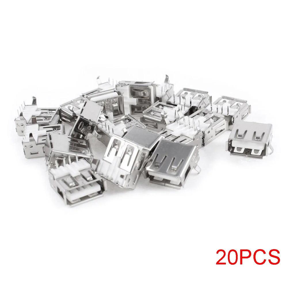 20pcs/lot Electrical USB Type-A Connector Female PCB Mount Socket Plug Connectors Right Angle 4 Pin PCBA Assembly
20pcs/lot Electrical USB Type-A Connector Female PCB Mount Socket Plug Connectors Right Angle 4 Pin PCBA Assembly
