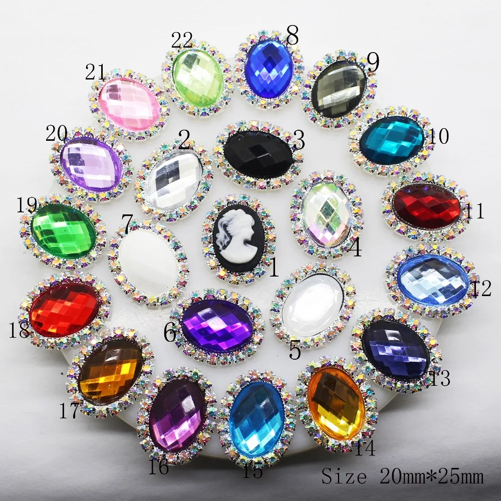 New 10pcs/Lot AB Rhinestones Mix Color Acrylic Oval Diamond Crystal Buttons Ribbon Wedding Invitation Card Decoration Buttons
New 10pcs/Lot AB Rhinestones Mix Color Acrylic Oval Diamond Crystal Buttons Ribbon Wedding Invitation Card Decoration Buttons