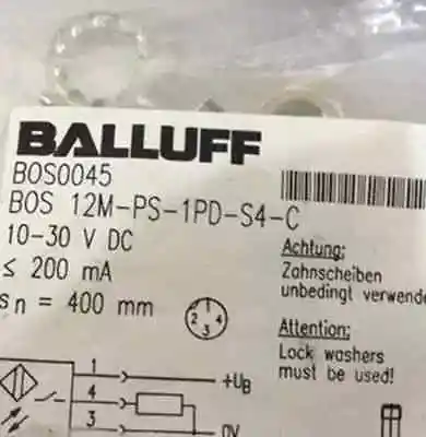 DHL/EMS 4 sets NEW for Ball-uff BOS 12M-PS-1PD-S4-C Photoelectric Diffuse Sensors
DHL/EMS 4 sets NEW for Ball-uff BOS 12M-PS-1PD-S4-C Photoelectric Diffuse Sensors