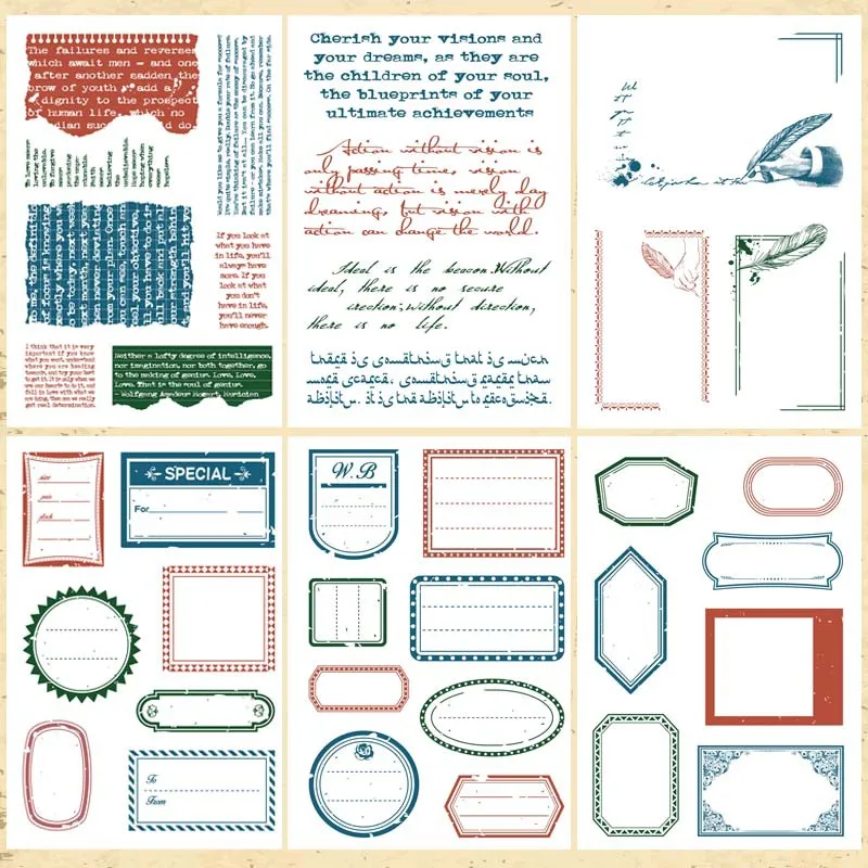 Silicone transparent seal hand account retro label color English decorative rubber stamp
Silicone transparent seal hand account retro label color English decorative rubber stamp