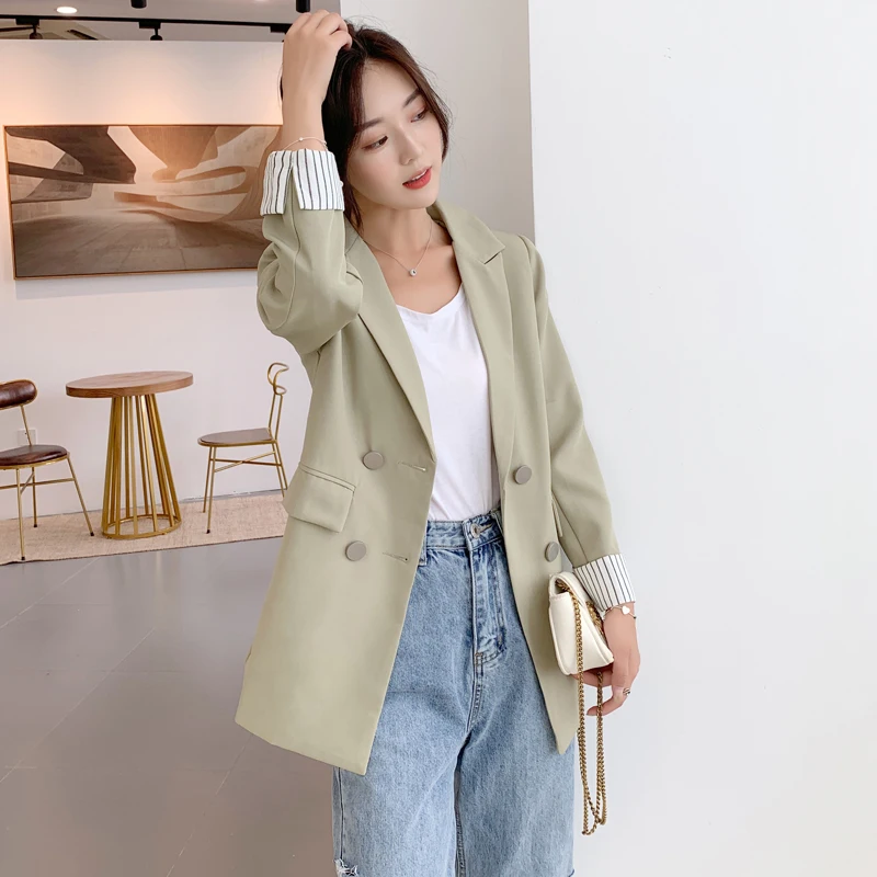 Casual Double Breasted Women Jackets Notched Collar Women Blazer Jacket Autumn Winter Female Outerwear Elegant Ladies Coat 2019
Casual Double Breasted Women Jackets Notched Collar Women Blazer Jacket Autumn Winter Female Outerwear Elegant Ladies Coat 2019