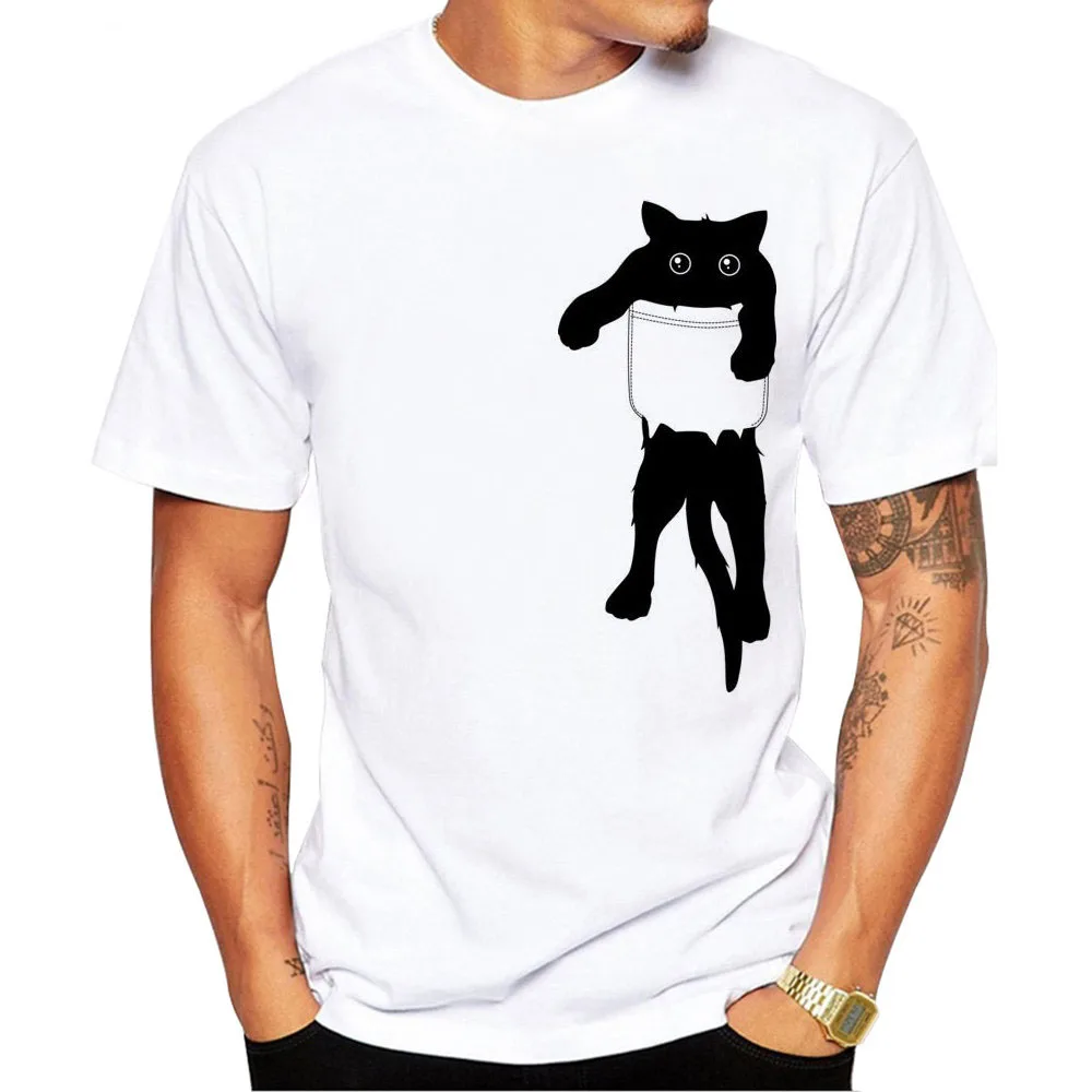 HOT Summer Funny Cat in Pocket Design T Shirt Men's Animal Graphics Printed Tops Hipster Tees
HOT Summer Funny Cat in Pocket Design T Shirt Men's Animal Graphics Printed Tops Hipster Tees