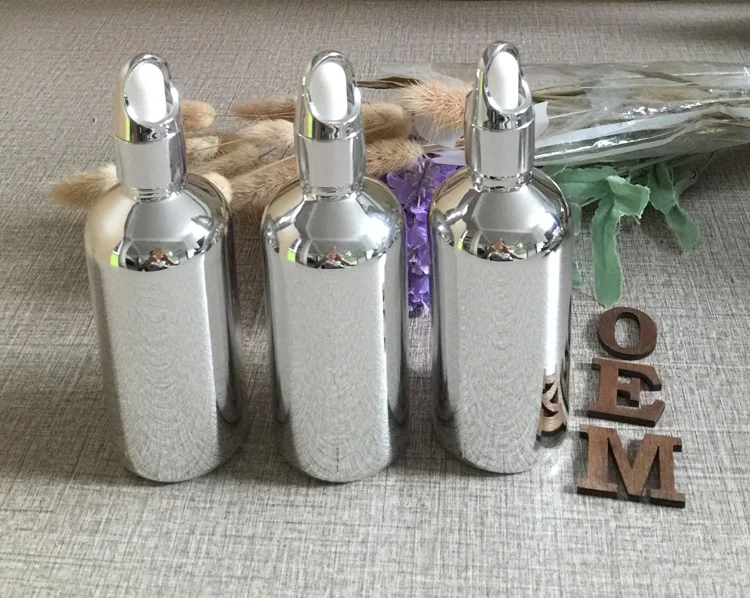 high grade 100pcs silver 100ml glass dropper bottles for essential oils, empty 100 ml glass essential oil bottle with dropper
high grade 100pcs silver 100ml glass dropper bottles for essential oils, empty 100 ml glass essential oil bottle with dropper