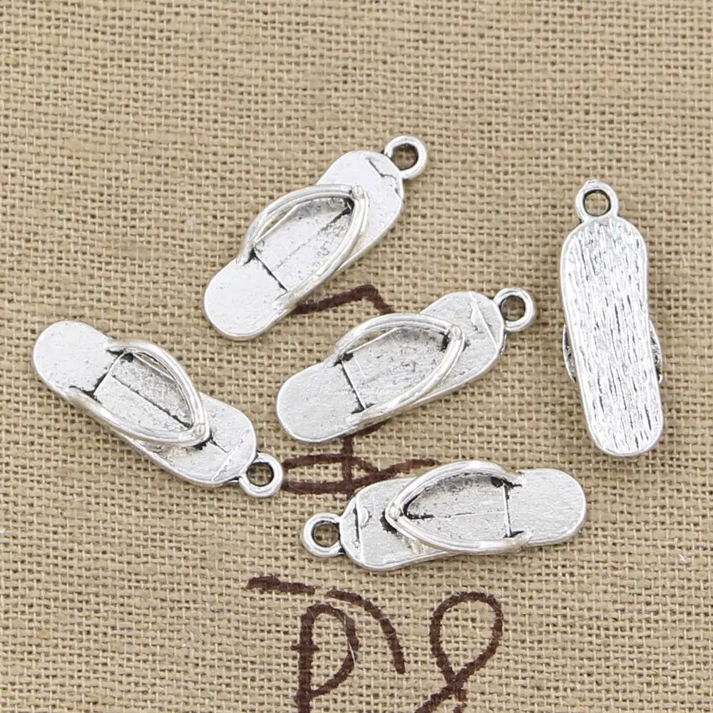 40pcs Charms flip flops 21x7mm Antique pendant fit,Vintage Tibetan Silver Bronze,DIY for bracelet necklace 
40pcs Charms flip flops 21x7mm Antique pendant fit,Vintage Tibetan Silver Bronze,DIY for bracelet necklace