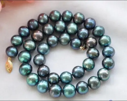 Free Shipping >>New 9-10mm PEACOCK BLACK ROUND Freshwater cultured PEARL NECKLACE
Free Shipping >>New 9-10mm PEACOCK BLACK ROUND Freshwater cultured PEARL NECKLACE