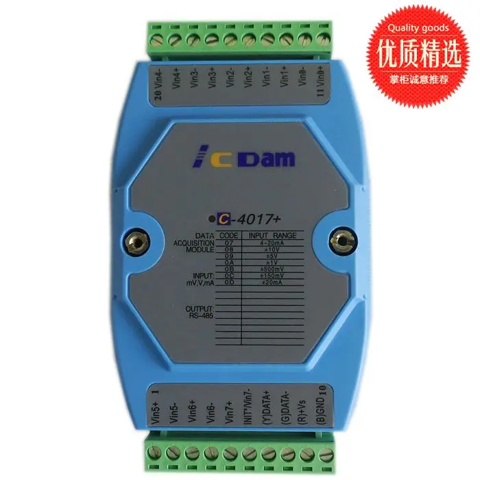 C-4017+ compatible ADAM4-20ma/0-10v analog input collection module 485 bus MODBUS
C-4017+ compatible ADAM4-20ma/0-10v analog input collection module 485 bus MODBUS