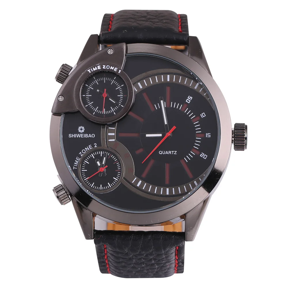 Luxury large dial black leather watch men's 3 movement military quartz man watches relogio masculino hombre reloj horloge
Luxury large dial black leather watch men's 3 movement military quartz man watches relogio masculino hombre reloj horloge
