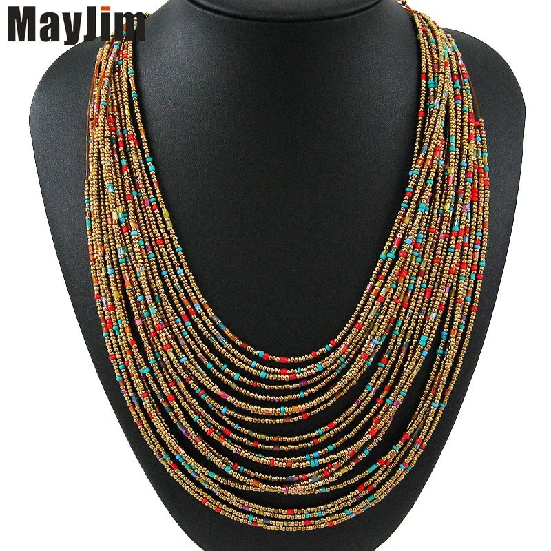 MayJim Statement Necklace 2018 Fashion women bohemian vintage tassel multi-layer long beaded Necklaces & pendants jewelry
MayJim Statement Necklace 2018 Fashion women bohemian vintage tassel multi-layer long beaded Necklaces & pendants jewelry