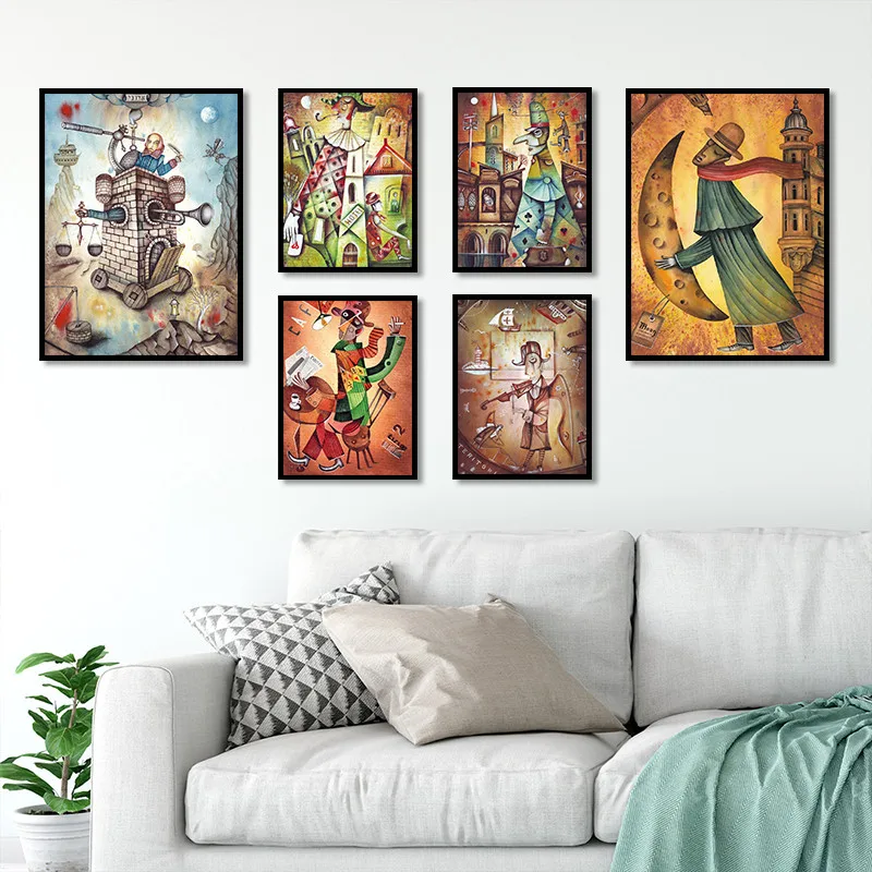 Hot sale Nordic style Ship House people Building Clock Art Canvas Poster and Print Canvas Painting Decorative Wall Decor P0070
Hot sale Nordic style Ship House people Building Clock Art Canvas Poster and Print Canvas Painting Decorative Wall Decor P0070