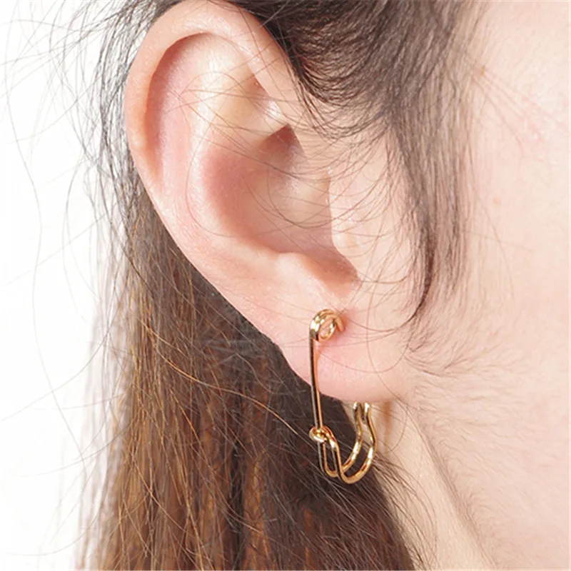 Women's U-shaped earrings Fashion Safety Pin Ear Studs Clip-On Copper Earrings Creative Jewelry C3RH Feminine earrings Jewelry
Women's U-shaped earrings Fashion Safety Pin Ear Studs Clip-On Copper Earrings Creative Jewelry C3RH Feminine earrings Jewelry