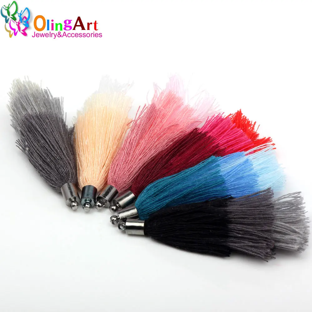 OlingArt 60mm 6Pcs/lot Gun black hat Gradient Cotton Tassel Charm Necklace Earring DIY Jewelry Making Straps Keychain Pendants
OlingArt 60mm 6Pcs/lot Gun black hat Gradient Cotton Tassel Charm Necklace Earring DIY Jewelry Making Straps Keychain Pendants