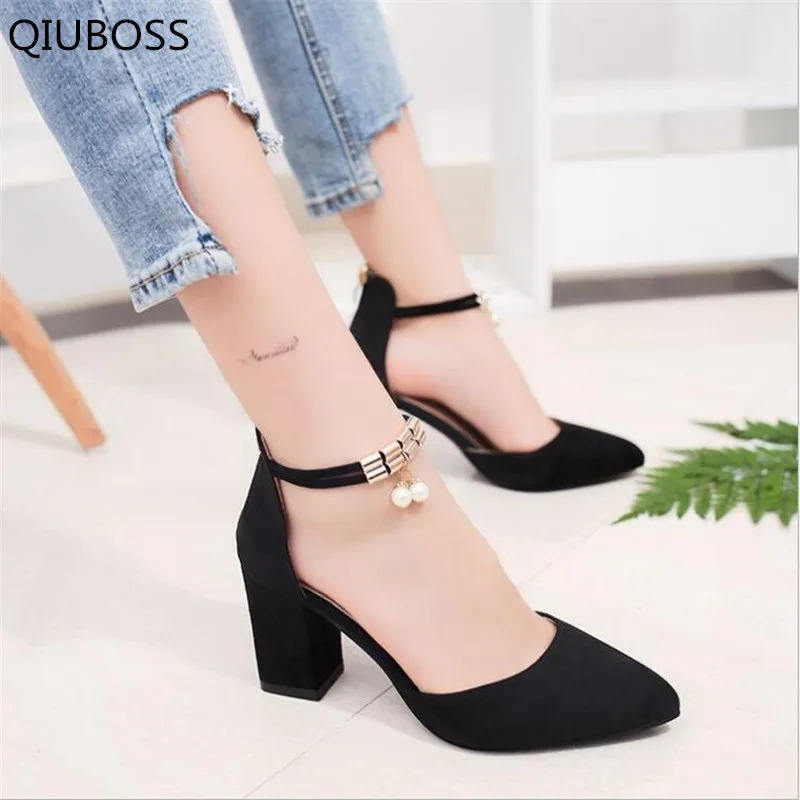 QIUBOSS 2019 High Heels Shoes Wedding Shoes tenis feminino Summer Women Shoes Pointed Toe Pumps Side with Pearl sandals Q751
QIUBOSS 2019 High Heels Shoes Wedding Shoes tenis feminino Summer Women Shoes Pointed Toe Pumps Side with Pearl sandals Q751