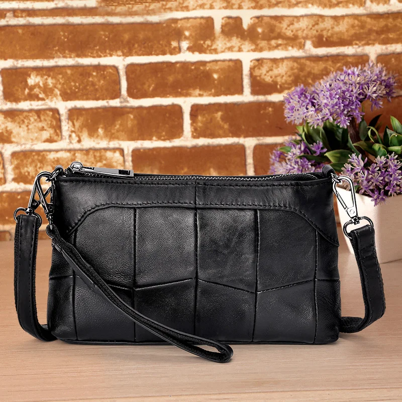 Genuine Leather Women Crossbody Bag small female Patchwork Sheepskin Shoulder messenger Bag Ladies Clutch wallet black Handbag
Genuine Leather Women Crossbody Bag small female Patchwork Sheepskin Shoulder messenger Bag Ladies Clutch wallet black Handbag
