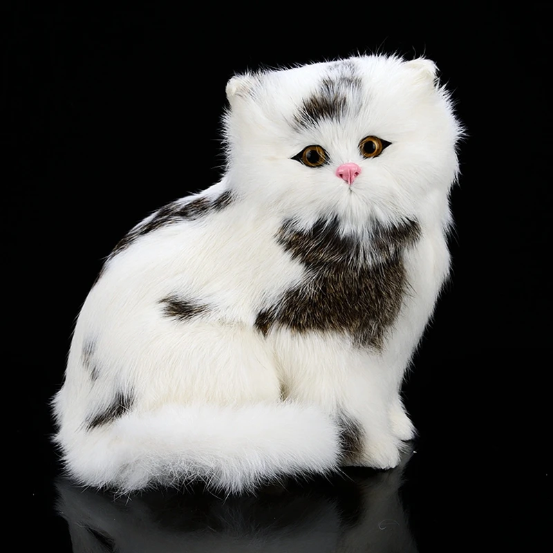 simulation cat mini persian cat model plush toys home accessories deco for children girlfriends birthday gifts 16x12x18cm DY80045 (2)