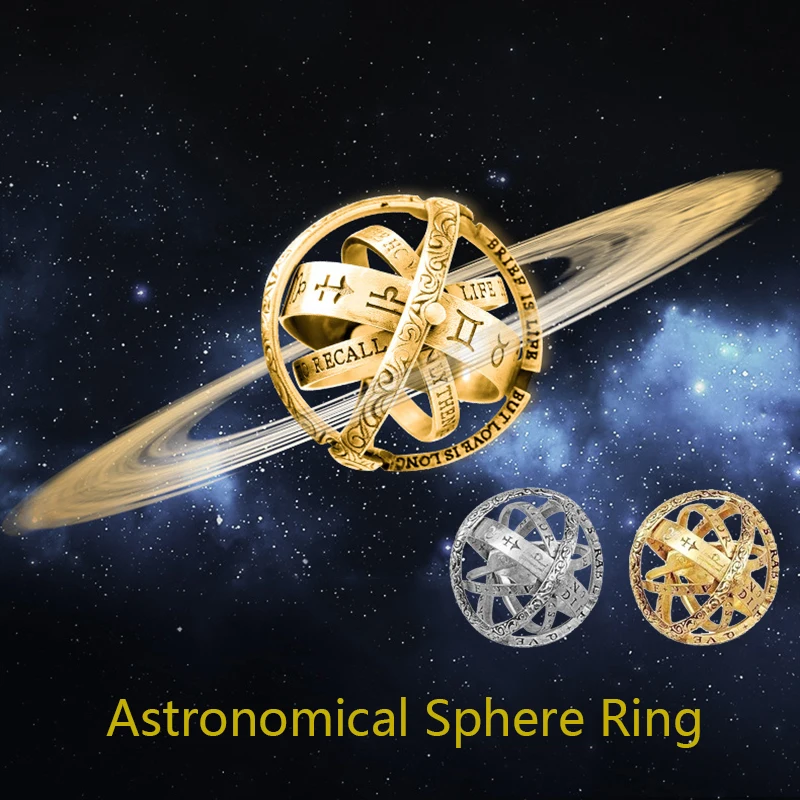 Astronomical Sphere Ball Ring Couple Lover Jewelry Gifts Vintage Complex Rotating Clamshell Astronomical Astrology Leisure Ring
Astronomical Sphere Ball Ring Couple Lover Jewelry Gifts Vintage Complex Rotating Clamshell Astronomical Astrology Leisure Ring