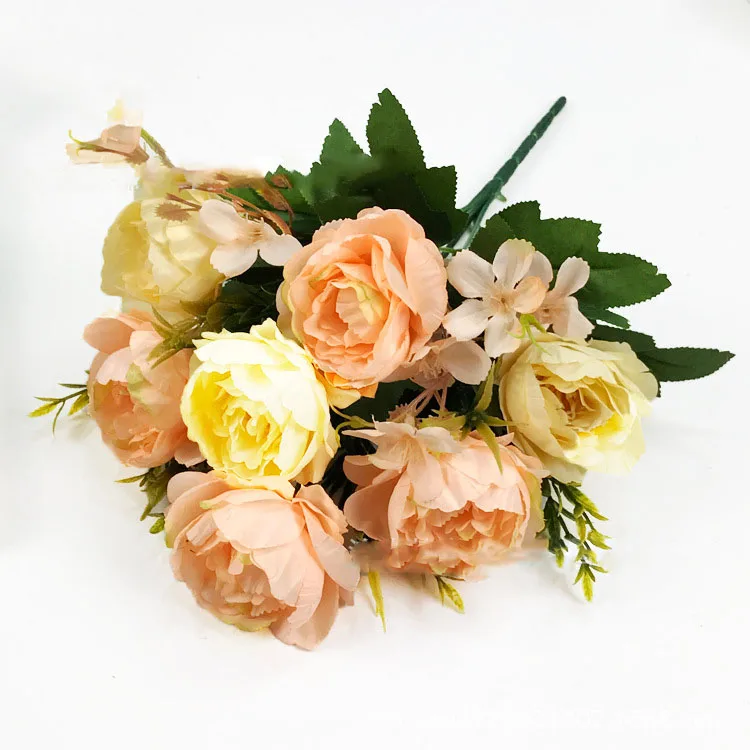 champagne artificial flowers roses peonies-1