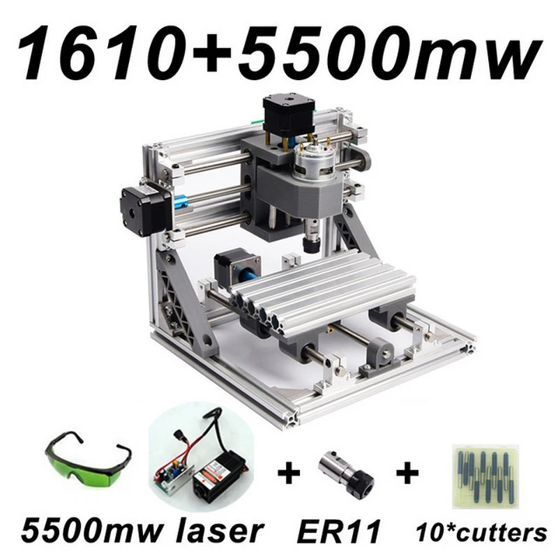 CNC1610 5500mw Laser Engraving Machine ER11 500mw 1500mw Head Wood Router PCB Milling Machine Wood Carving Machine DIY GRBL
CNC1610 5500mw Laser Engraving Machine ER11 500mw 1500mw Head Wood Router PCB Milling Machine Wood Carving Machine DIY GRBL