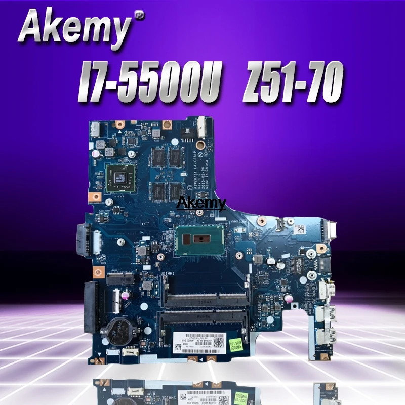 AIWZ0/Z1 LA-C281P Laptop motherboard for Lenovo Z51-70 Test original mainboard I7-5500U R7-Video
AIWZ0/Z1 LA-C281P Laptop motherboard for Lenovo Z51-70 Test original mainboard I7-5500U R7-Video
