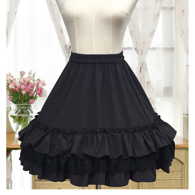 Black Floral Lace & Chiffon Fluffy Ruffles Gothic Skirts Womens Vintage Underskirt Short Petticoat Lolita Pettiskirt Sexy Skirt
Black Floral Lace & Chiffon Fluffy Ruffles Gothic Skirts Womens Vintage Underskirt Short Petticoat Lolita Pettiskirt Sexy Skirt