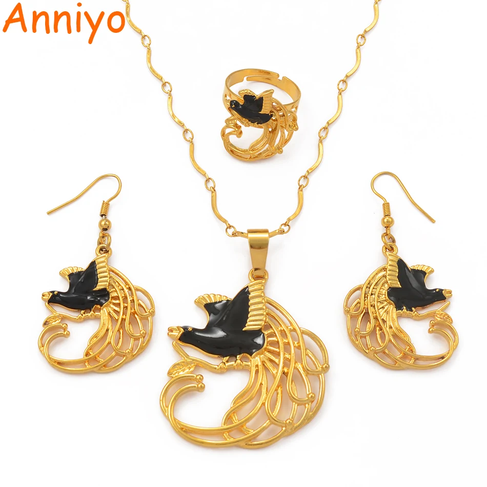 Anniyo Green/Blue/Black Bird Papua New Guinea Necklace Earrings Ring Sets for Women PNG New Style Jewelry Wedding Gifts #195106
Anniyo Green/Blue/Black Bird Papua New Guinea Necklace Earrings Ring Sets for Women PNG New Style Jewelry Wedding Gifts #195106