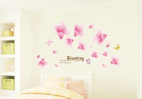 Us 10 07 5 Off Lily Children Sweet And Romantic Marriage Room Adornment Bedroom Living Tv Setting Can Be Removed From The Sticky Wall Stic In