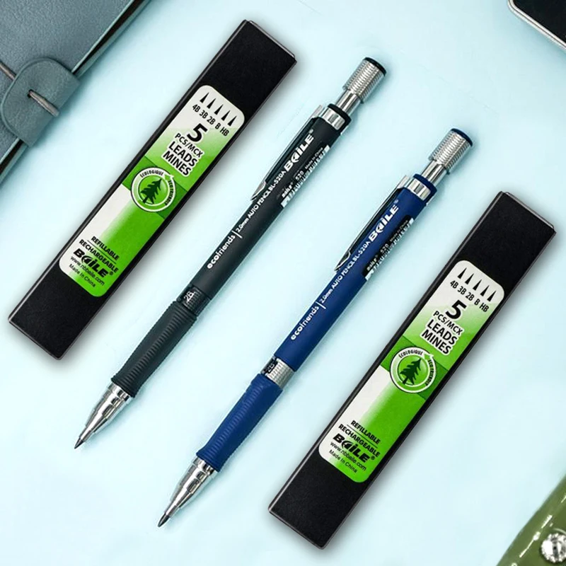 1PCS New 2.0mm Mechanical Pencil Creative 2B Automatic Pen For Kids Sketch Stationery 5 types of refills Writing School Supply
1PCS New 2.0mm Mechanical Pencil Creative 2B Automatic Pen For Kids Sketch Stationery 5 types of refills Writing School Supply