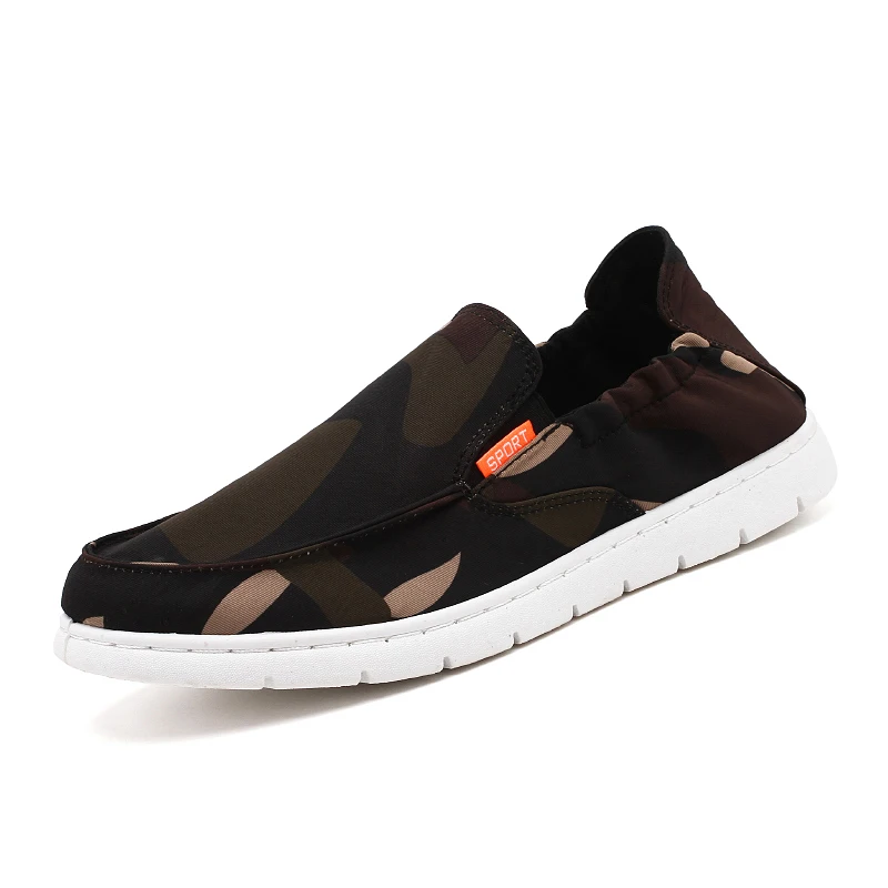 TOSJC Mens shoes male flat shoes breathable light weight loafer camouflage male casual shoes slip on shoes