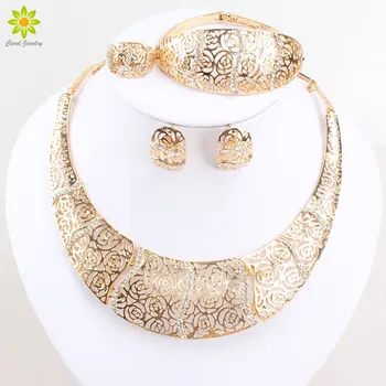 Wedding Dress Accessories Fine Necklace Sets For Women African Beads Crystal Jewelry Sets
Wedding Dress Accessories Fine Necklace Sets For Women African Beads Crystal Jewelry Sets