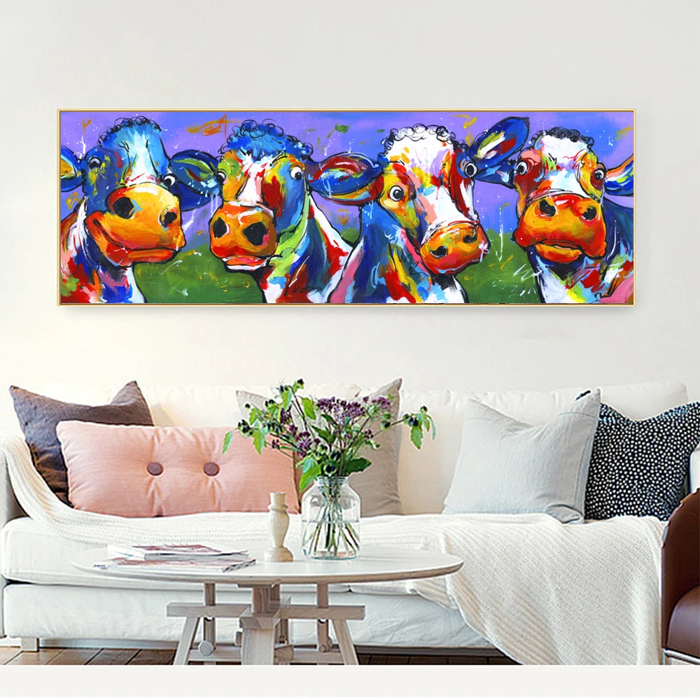 HDARTISAN Wall Art Decor Print Abstract Pictures Cute Cow Canvas Poster Print Home Decor Oil Painting for Living Room
HDARTISAN Wall Art Decor Print Abstract Pictures Cute Cow Canvas Poster Print Home Decor Oil Painting for Living Room