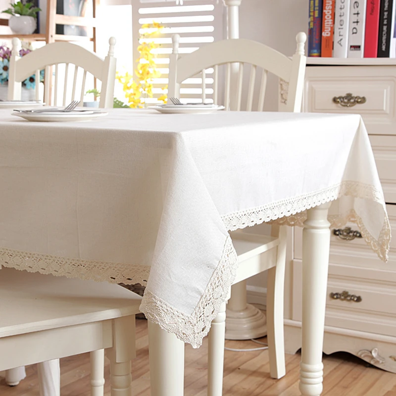 Modern Linen Cotton Thicken Tablecloth White Lace Dinner Table Cloth Washable Wedding Banquet Coffee table cloth
Modern Linen Cotton Thicken Tablecloth White Lace Dinner Table Cloth Washable Wedding Banquet Coffee table cloth