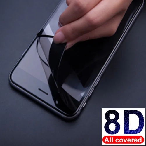 For HUAWEI Honor 10Lite/P SMART 2018 8D Full Cover Real Tempered Glass Screen Protector Soft Silk Film Anti-Fingerprint | Электроника
