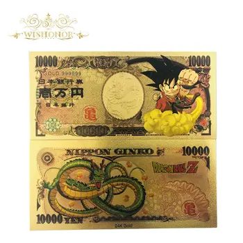 100Pcs New Design Color Dragon Ball Japan Banknote 10,000 Yen Banknotes in 99.9% Gold Plated Fake Paper Money For Collection
100Pcs New Design Color Dragon Ball Japan Banknote 10,000 Yen Banknotes in 99.9% Gold Plated Fake Paper Money For Collection