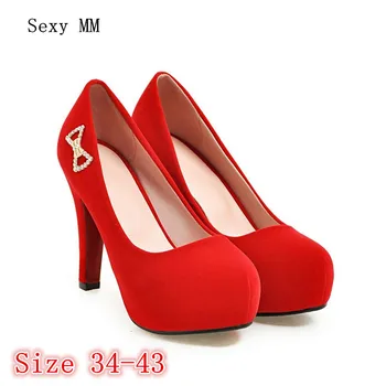 Women High Heel Shoes Platform Pumps Woman Thin High Heels Party Wedding Shoes Ladies Kitten Heels Plus Size 34 - 40 41 42 43
Women High Heel Shoes Platform Pumps Woman Thin High Heels Party Wedding Shoes Ladies Kitten Heels Plus Size 34 - 40 41 42 43