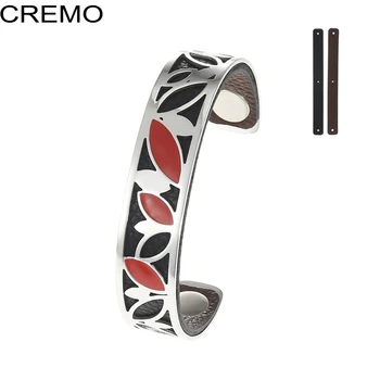 Cremo Enamel Bangles For Women Stainless Steel Bracelet Manchette Femme Pulseira Reversible Leather Minimalist Jewelry
Cremo Enamel Bangles For Women Stainless Steel Bracelet Manchette Femme Pulseira Reversible Leather Minimalist Jewelry