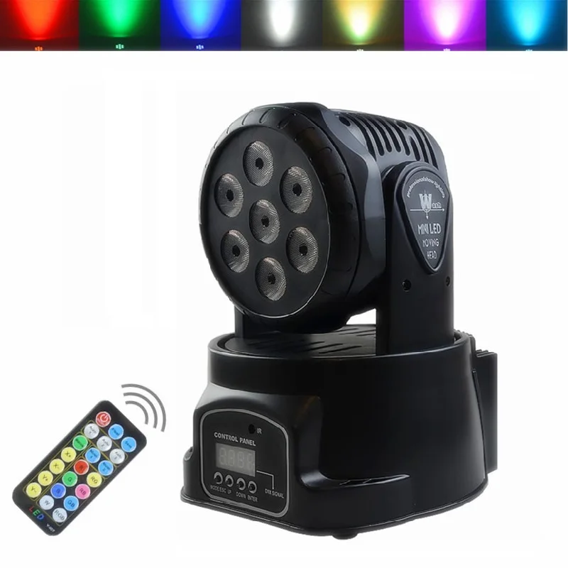 Remote Control 7LED DMX512 Multicolor Rotating Moving Head Stage Light Effect Sound Activated Projector Disco KTV Party DJ Light
Remote Control 7LED DMX512 Multicolor Rotating Moving Head Stage Light Effect Sound Activated Projector Disco KTV Party DJ Light
