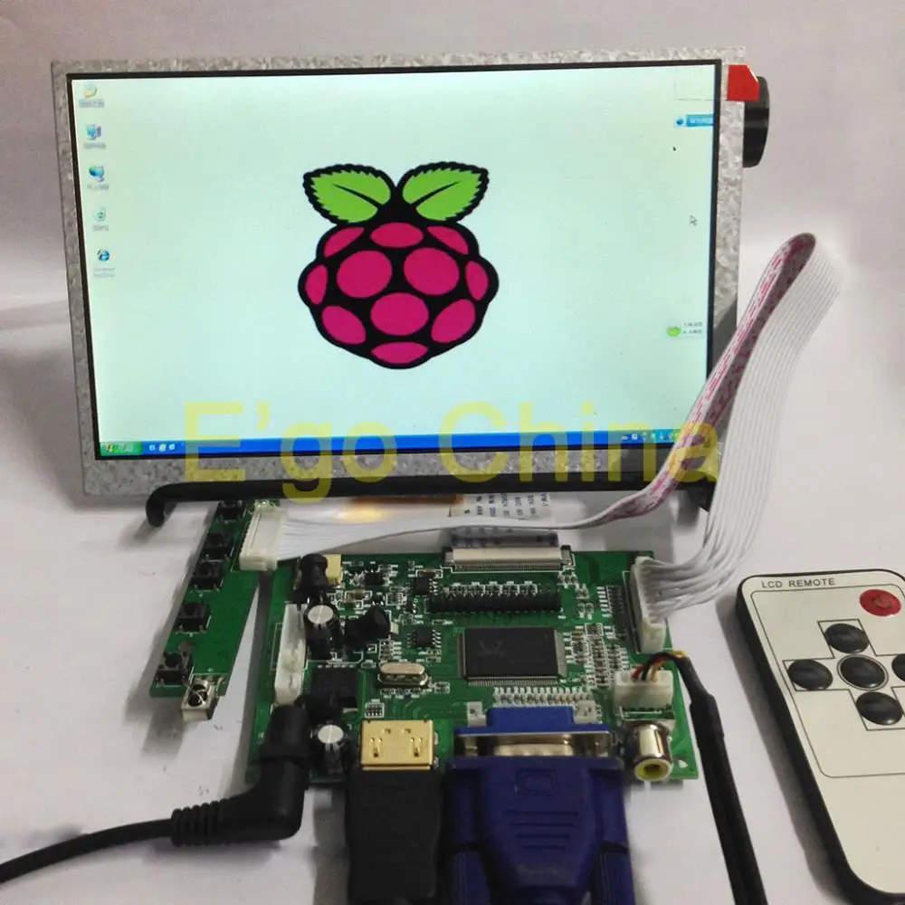7" 1024*600 AT070TNA2 LCD Module Monitor Display + HDMI/VGA/2AV Board + Reversing Driver Board for Raspberry Pi
7" 1024*600 AT070TNA2 LCD Module Monitor Display + HDMI/VGA/2AV Board + Reversing Driver Board for Raspberry Pi