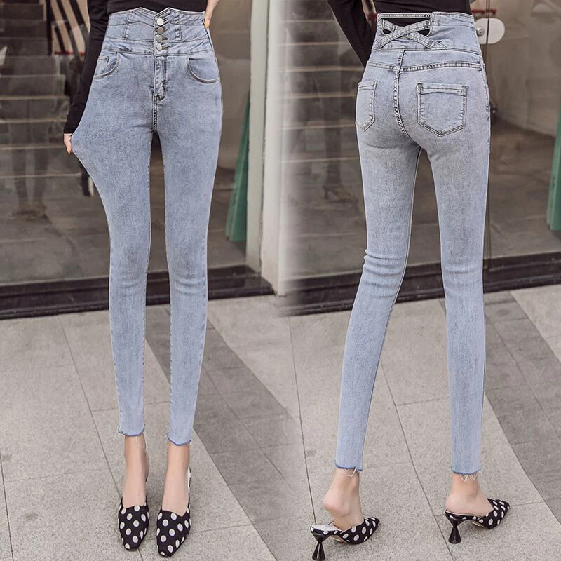 Denim Pants Fashion Women Elastic High Waist Skinny Stretch Jean Female Spring Jeans Feet
Denim Pants Fashion Women Elastic High Waist Skinny Stretch Jean Female Spring Jeans Feet