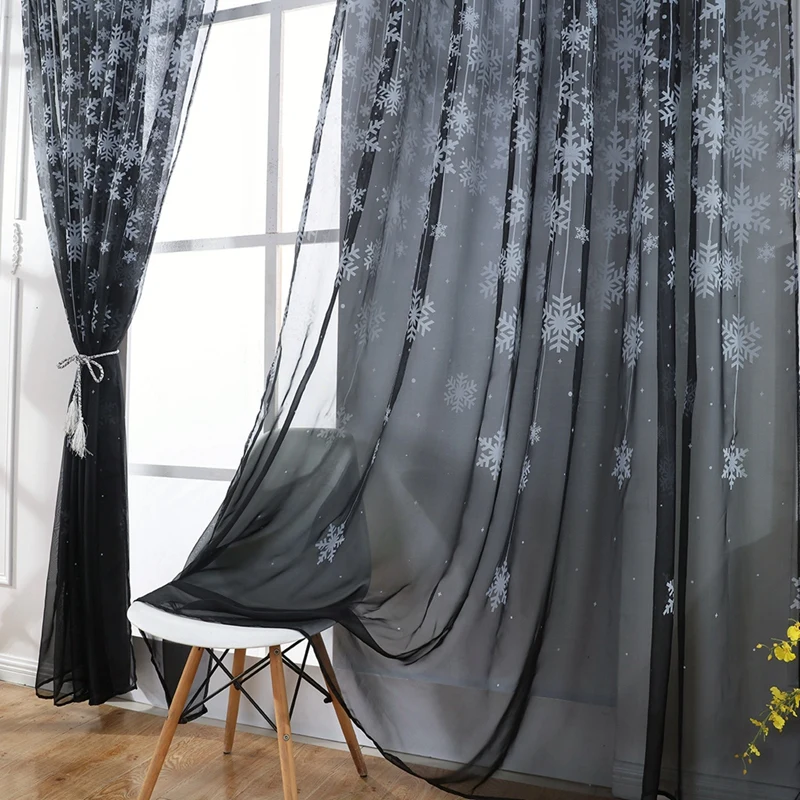 Nordic Home Window Curtain snowflake print semi-shade Transparent Curtain Decorative Drapery for bedroom livingroom office decor
Nordic Home Window Curtain snowflake print semi-shade Transparent Curtain Decorative Drapery for bedroom livingroom office decor