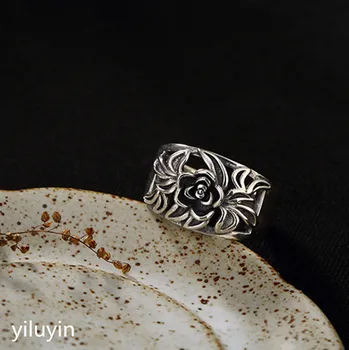 KJJEAXCMY boutique jewelryar S925 Sterling Silver retro Thai silver peony flower ring
KJJEAXCMY boutique jewelryar S925 Sterling Silver retro Thai silver peony flower ring