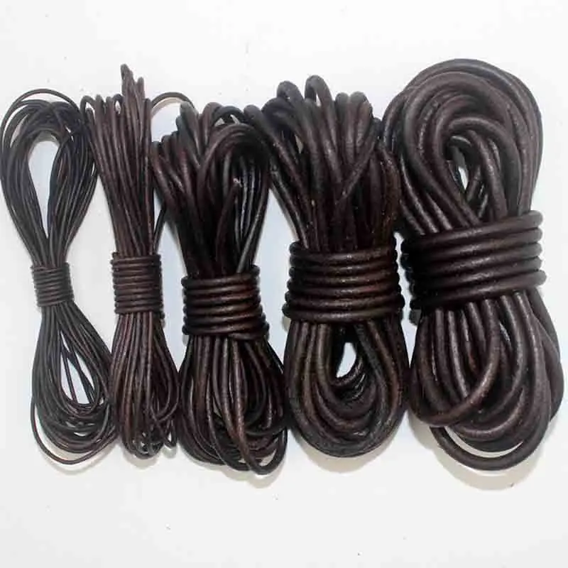 2 Meters Vintage Round Genuine Leather Cords 1.5 2 3 4 5 6 8mm Handmade Necklace Bracelets Thread Findings DIY Jewelry Making
2 Meters Vintage Round Genuine Leather Cords 1.5 2 3 4 5 6 8mm Handmade Necklace Bracelets Thread Findings DIY Jewelry Making