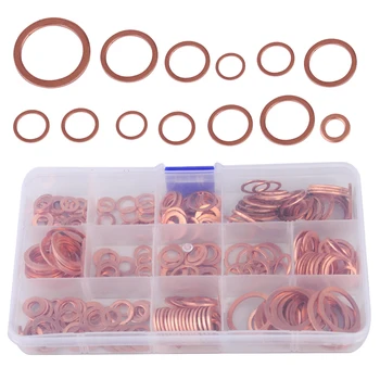 CITALL 280pcs Assorted Engine Box Washers Solid Red Copper Sump Gasket Plug Washer Seal Flat Ring Set With Plastic Box
CITALL 280pcs Assorted Engine Box Washers Solid Red Copper Sump Gasket Plug Washer Seal Flat Ring Set With Plastic Box